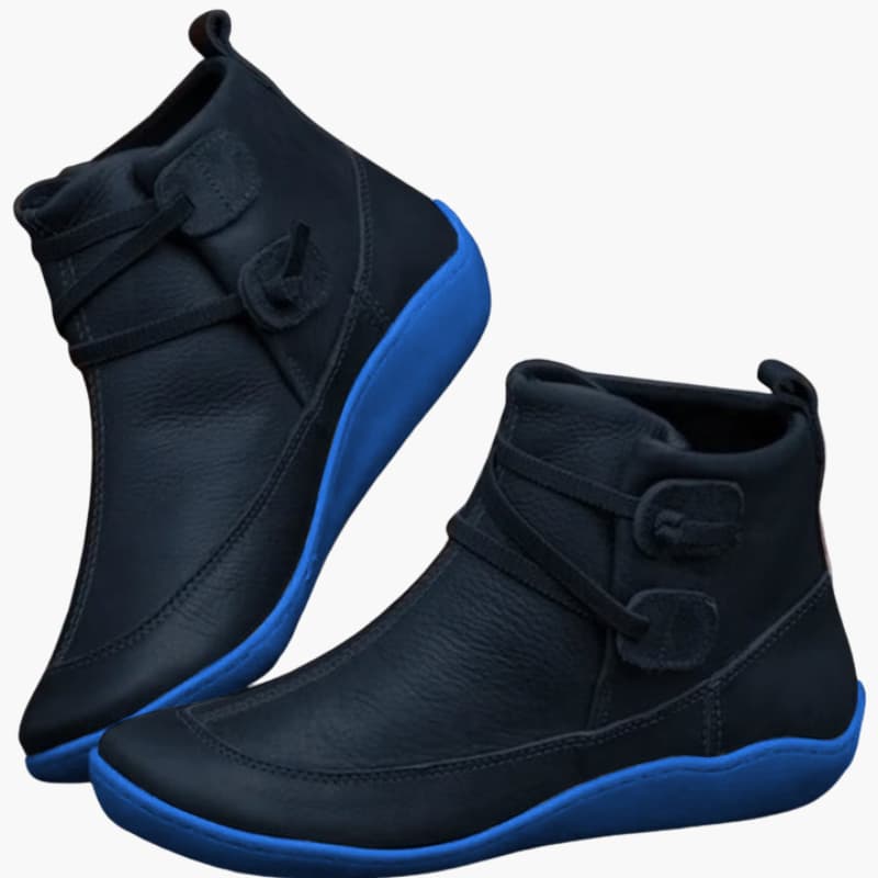 Ladies Low Heel Slip On Ankle Boots