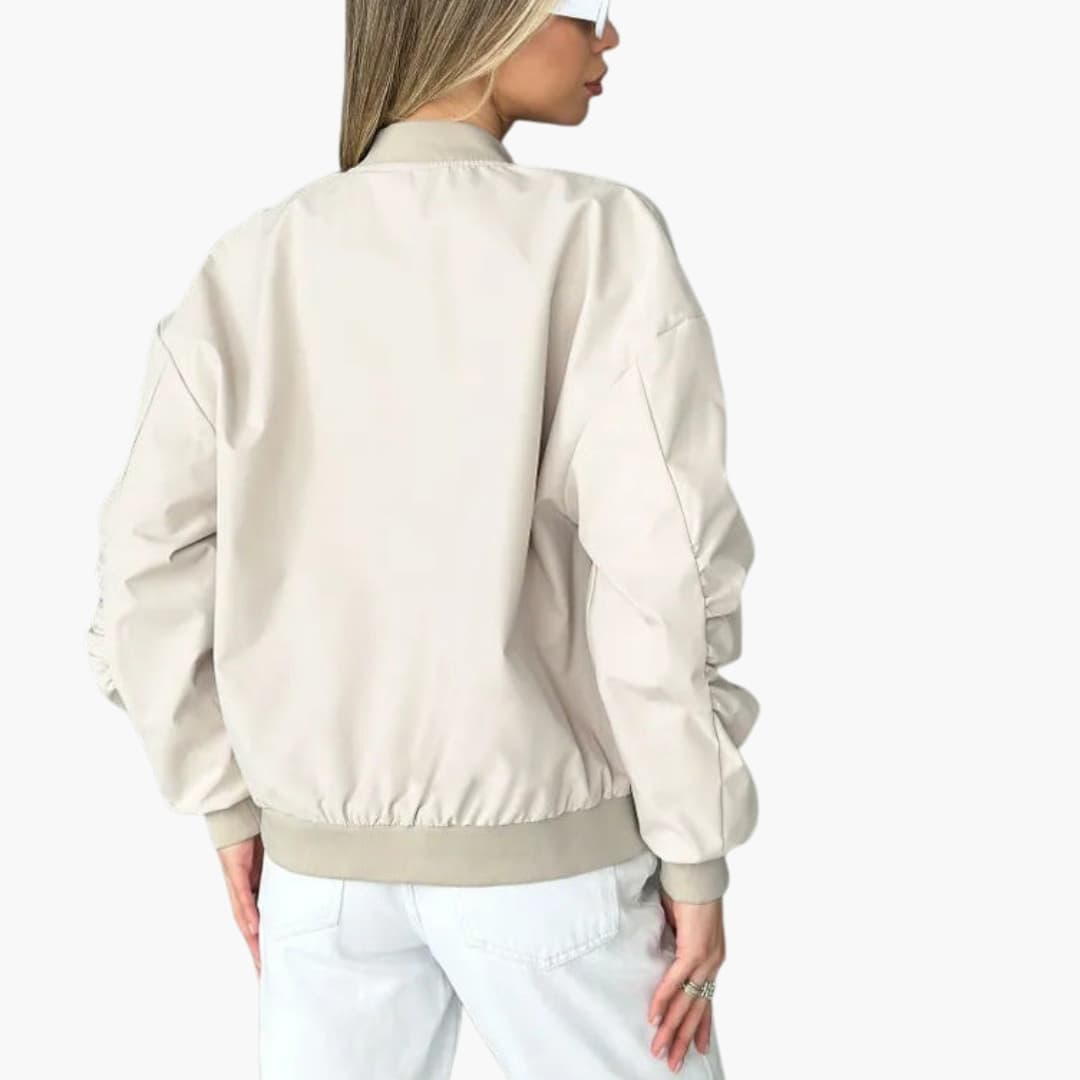 Ladies' Sporty Jacket with Inside Pockets and Stretch Cuffs