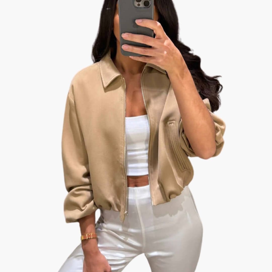 Women's Classic Jacket with Collar Detail