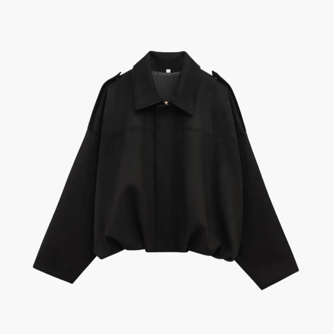Women's Comfortable Zip Up Bomber Coat Loose Fit