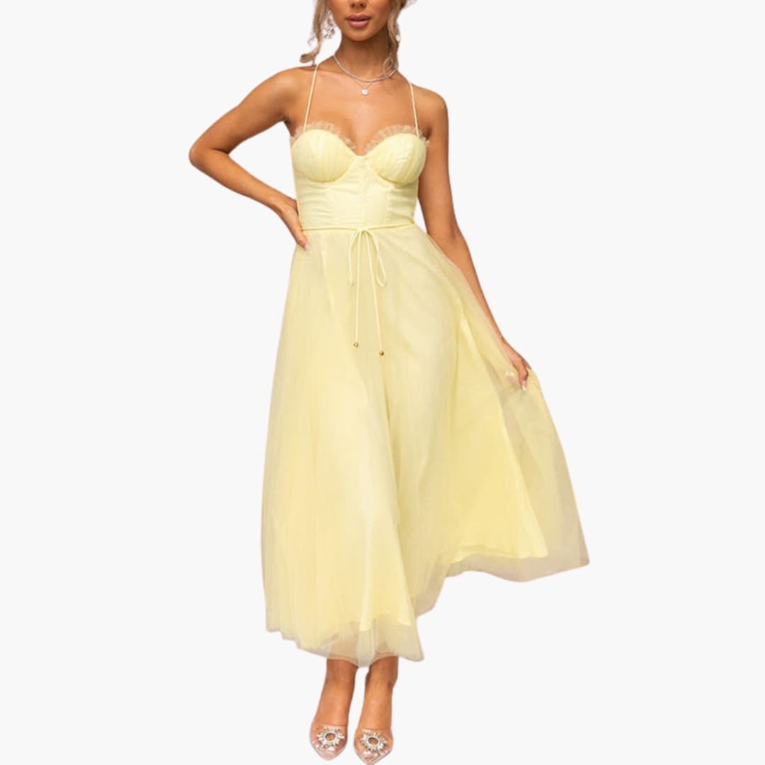Ladies Flowy V Neck Dress