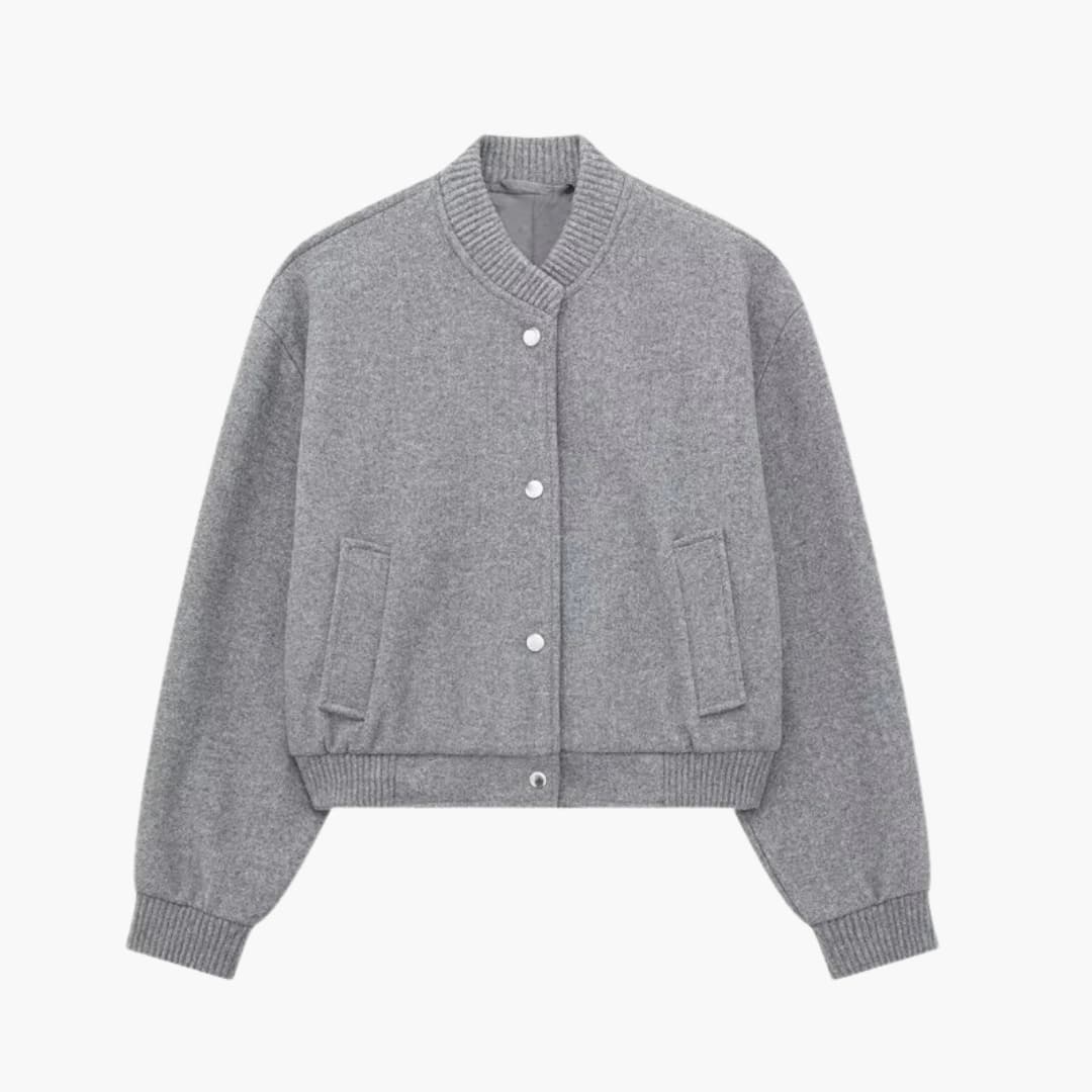 Women's Short Zip Up Jacket with Pockets