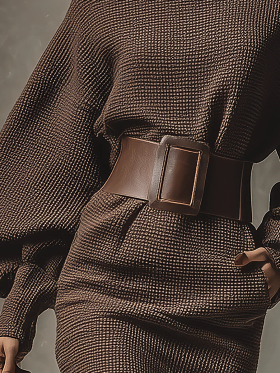 Classic Fit Waist Belt Dress