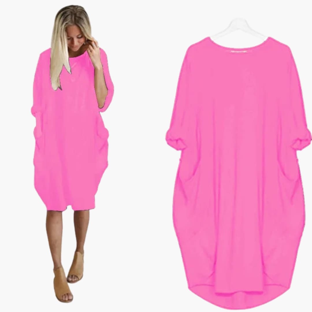 Ladies' Casual Round Neck Short Sleeve Dress