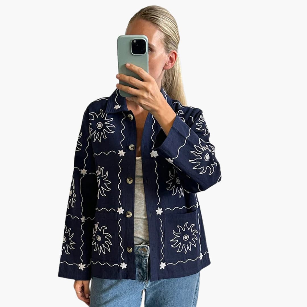 Ladies' Pretty Blossom Zip Bomber Jacket