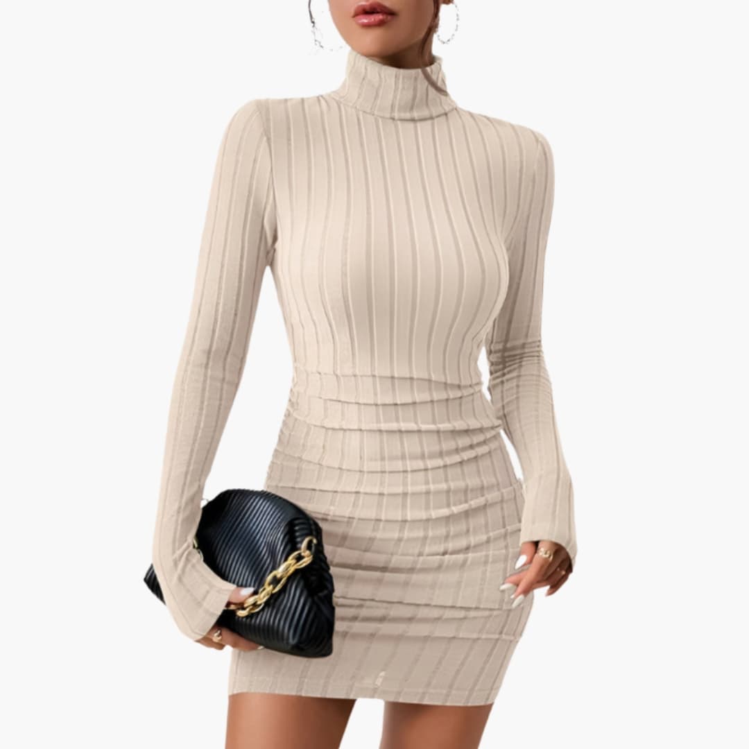 Feminine Fit and Flare Knit Dress