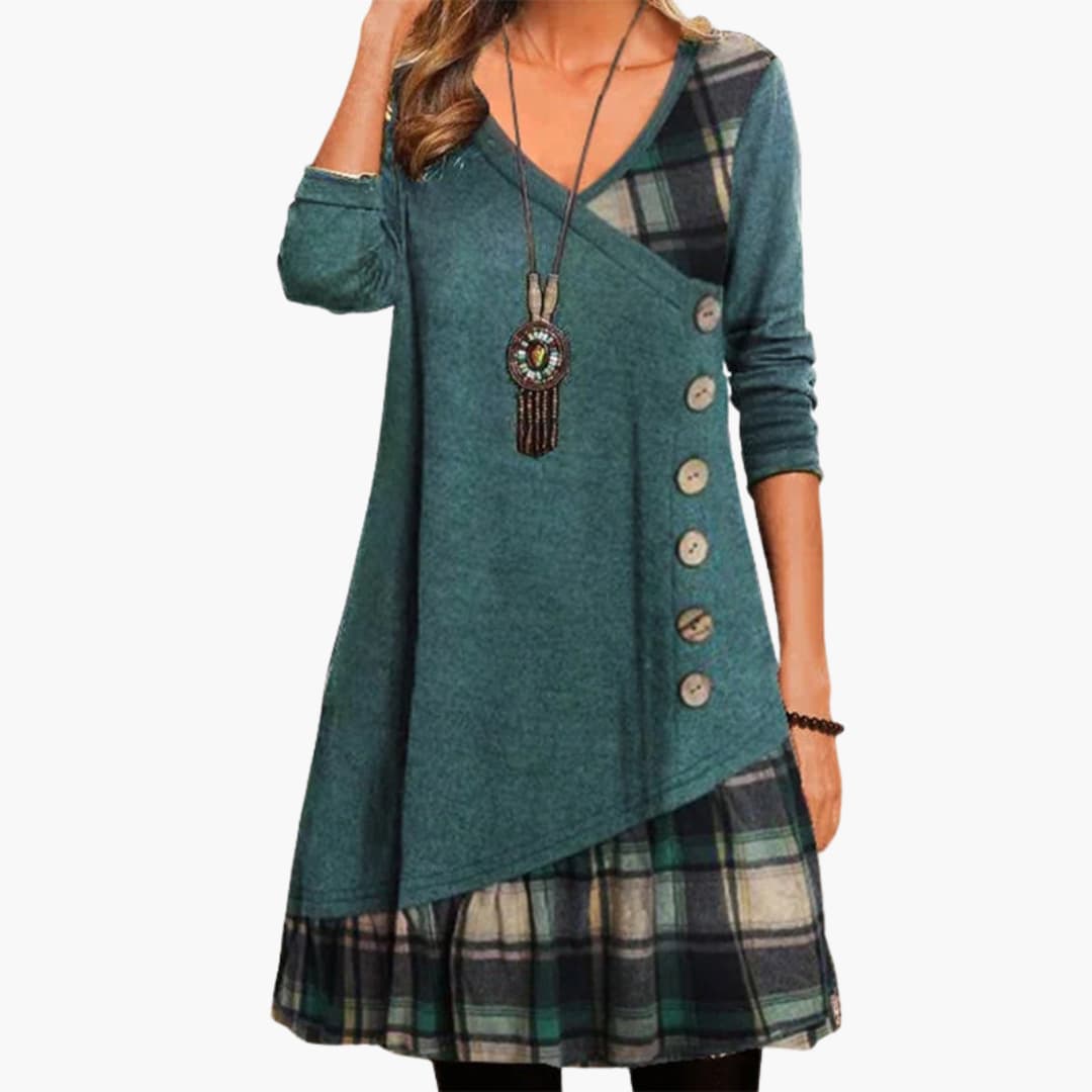 Floral Long Sleeve Fit and Flare Dress