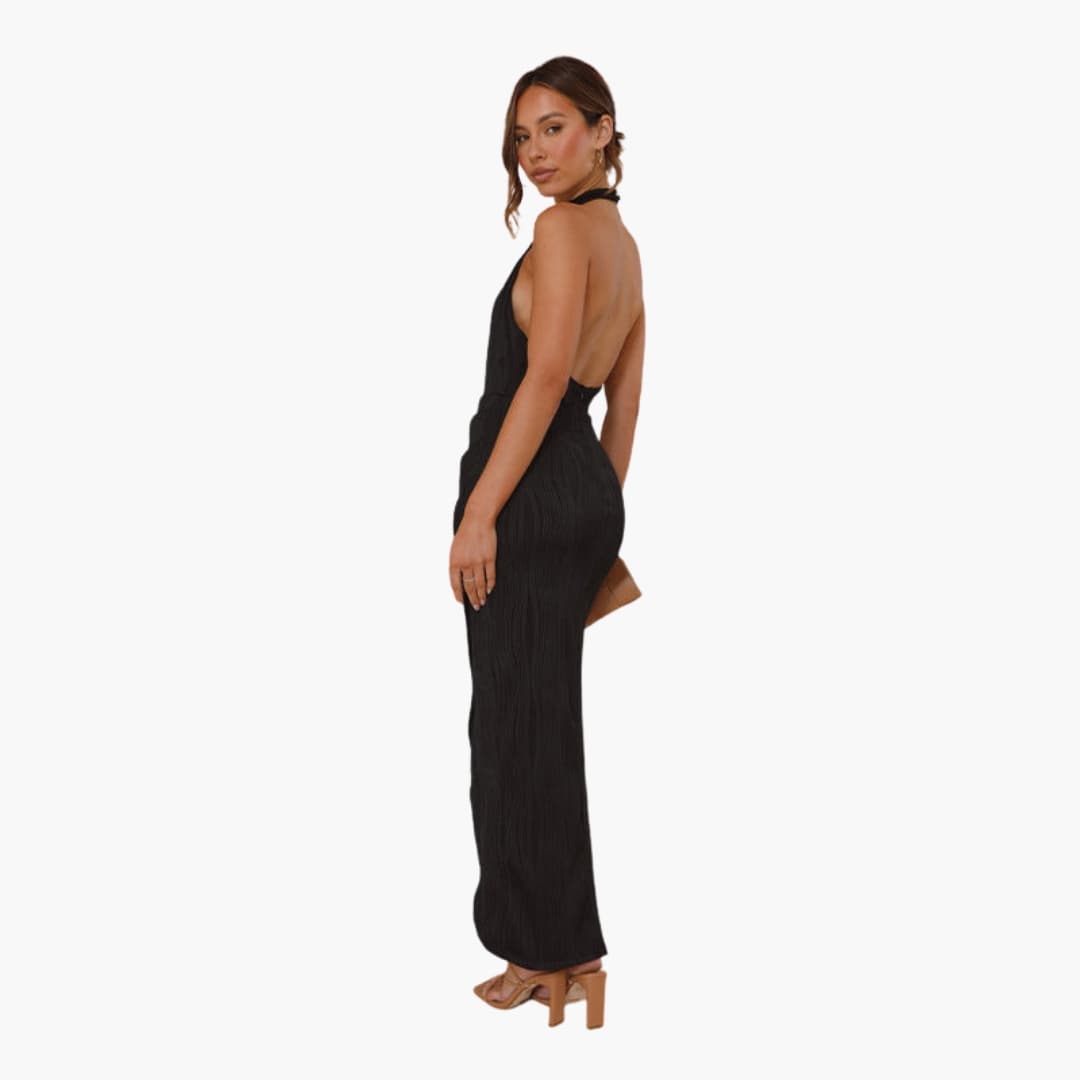 Long Sleeved Halter Neck Summer Dress for Women