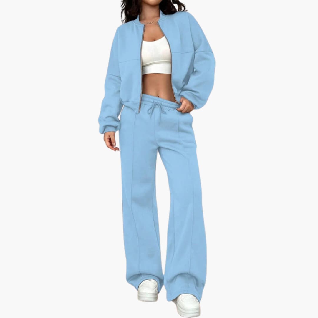 Classic Simple Jersey Bomber Suit