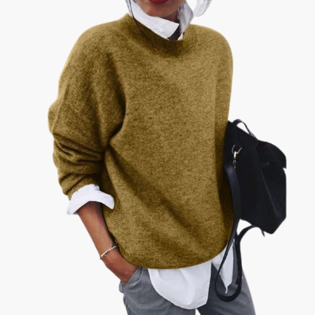 Women's Classic Crew Neck Long Sleeve Sweater