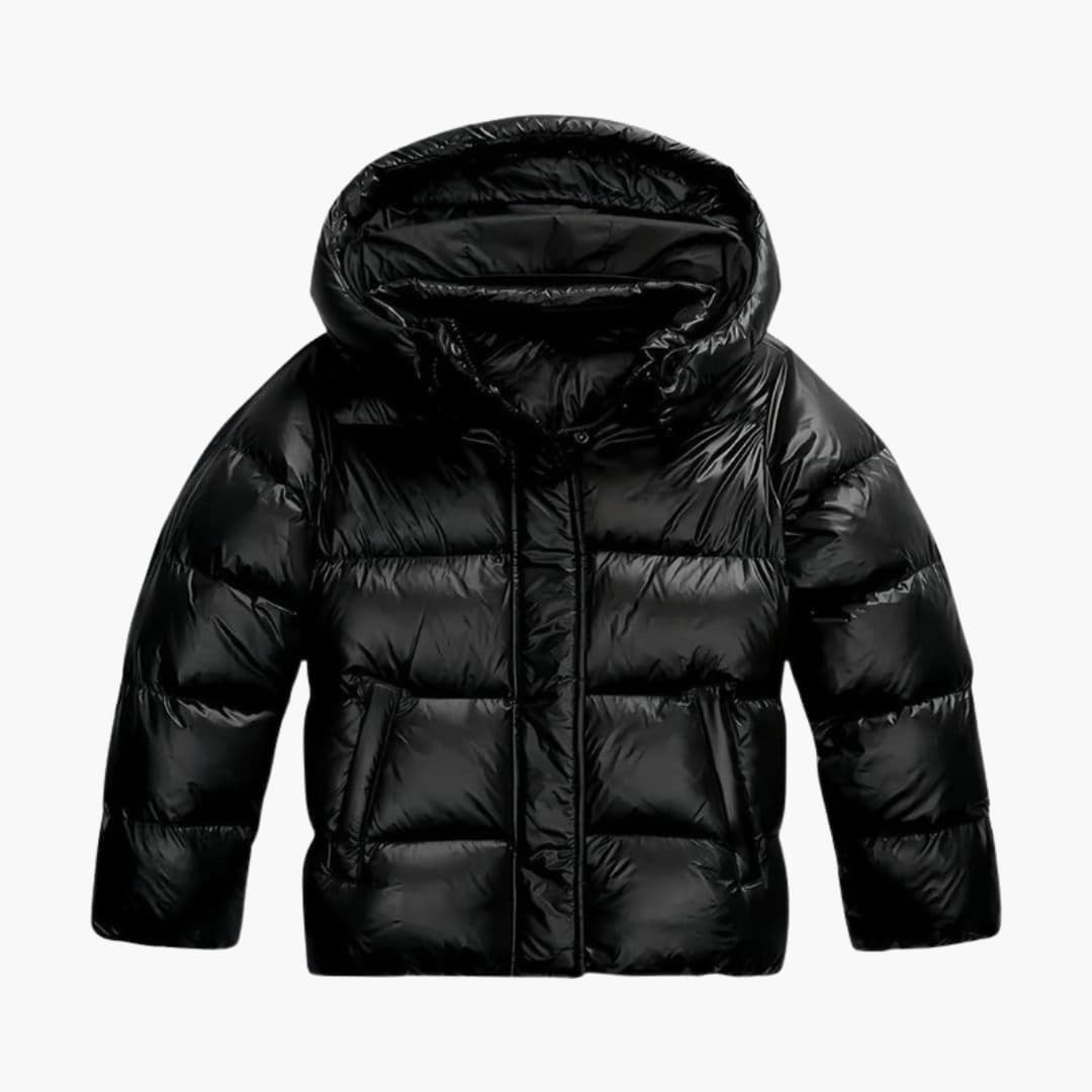 Warm Women's Padded Parka with Hood and Pockets