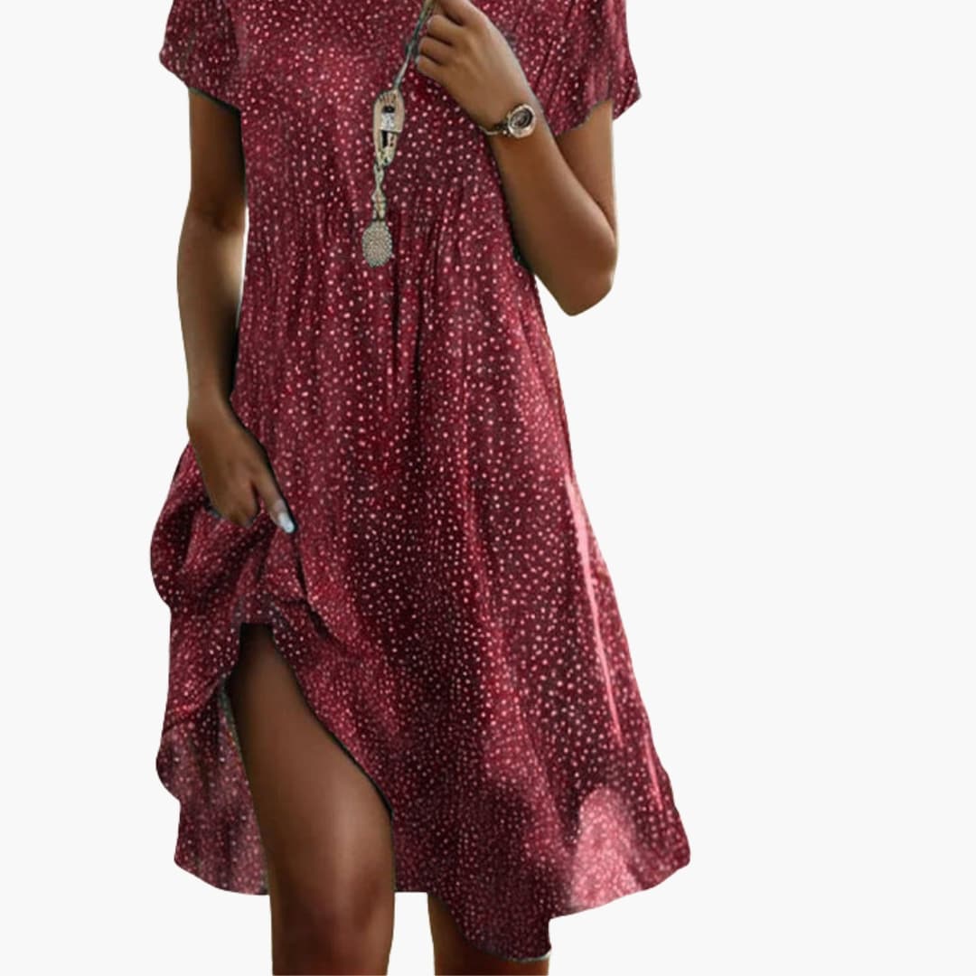 Ladies Floral Print Knee Length Dress