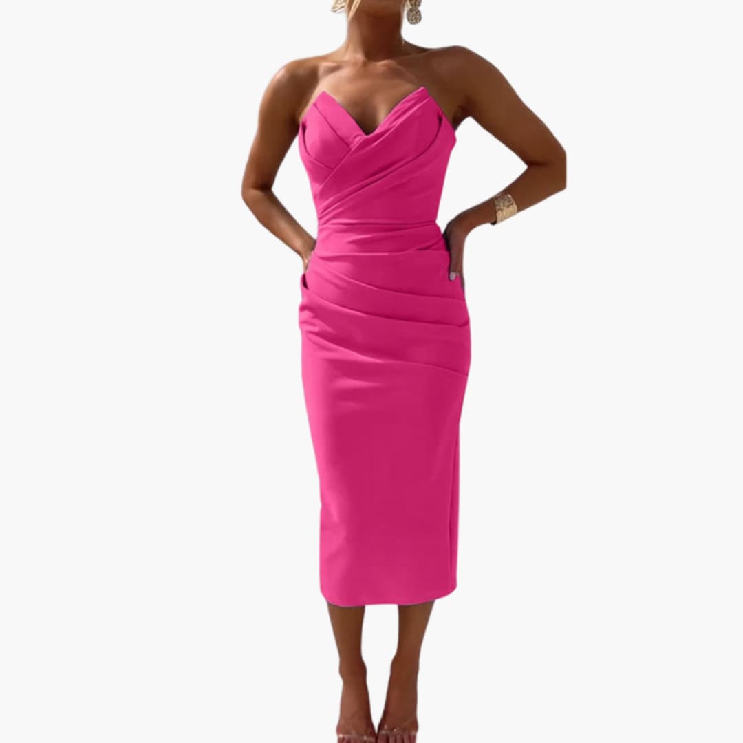 Sleeveless Fit and Flare Women's Summer Dress