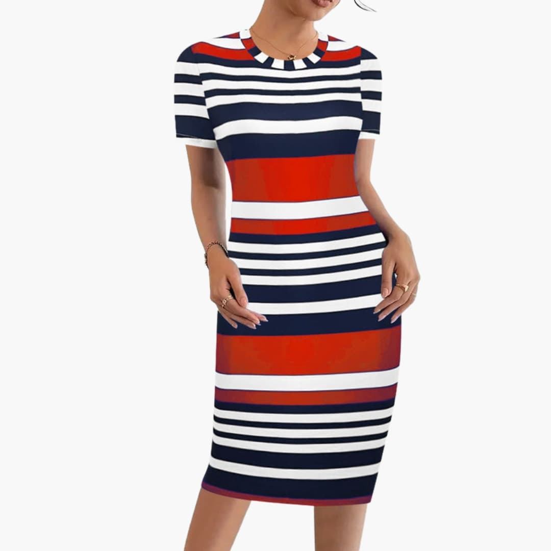 Casual Fit Stripe Summer Dress for Women