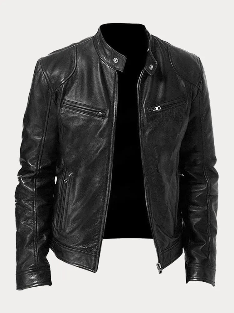 Men's Vintage Leather Biker Jacket