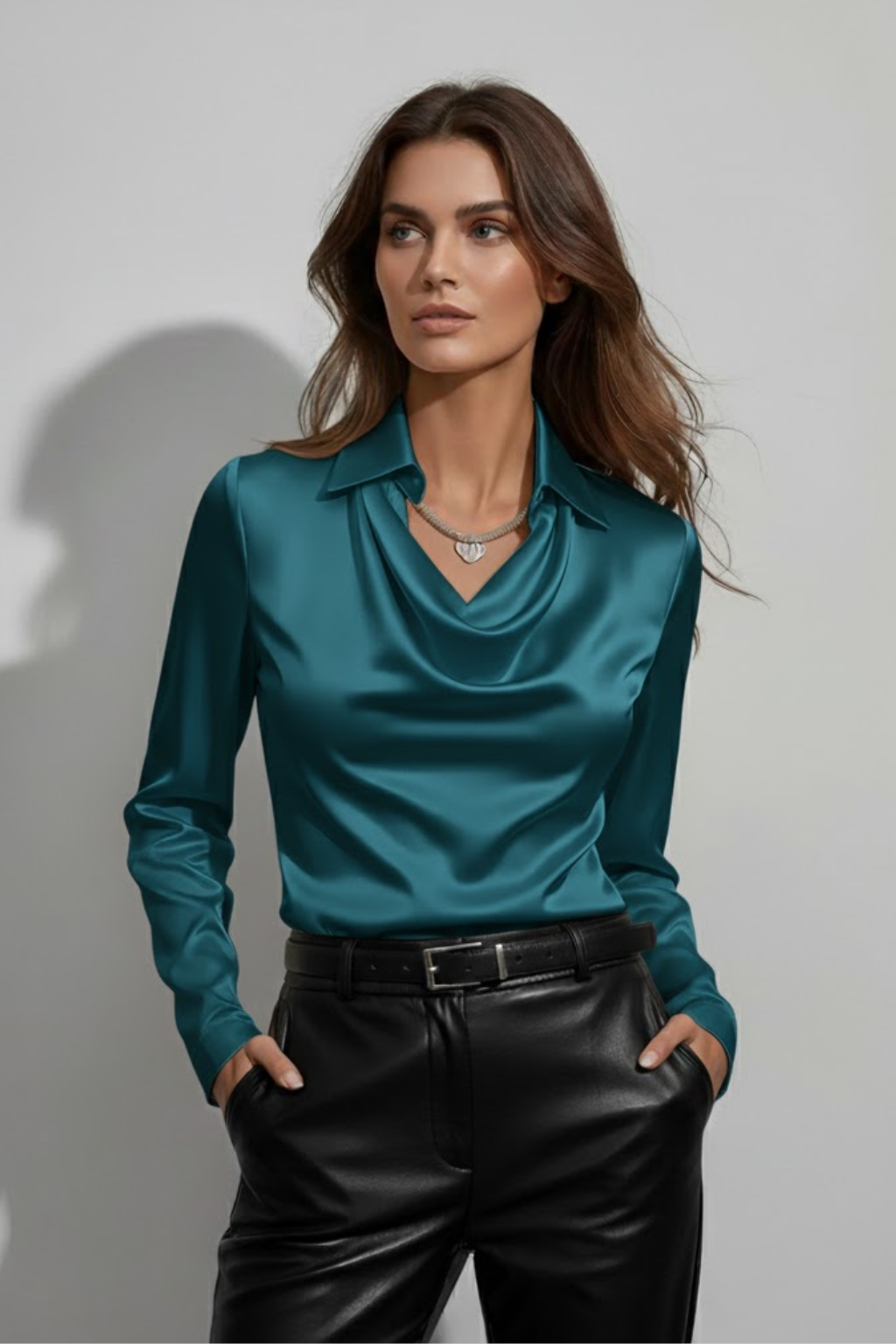 Elegant Ladies Cowl Neck Top for Everyday Wear