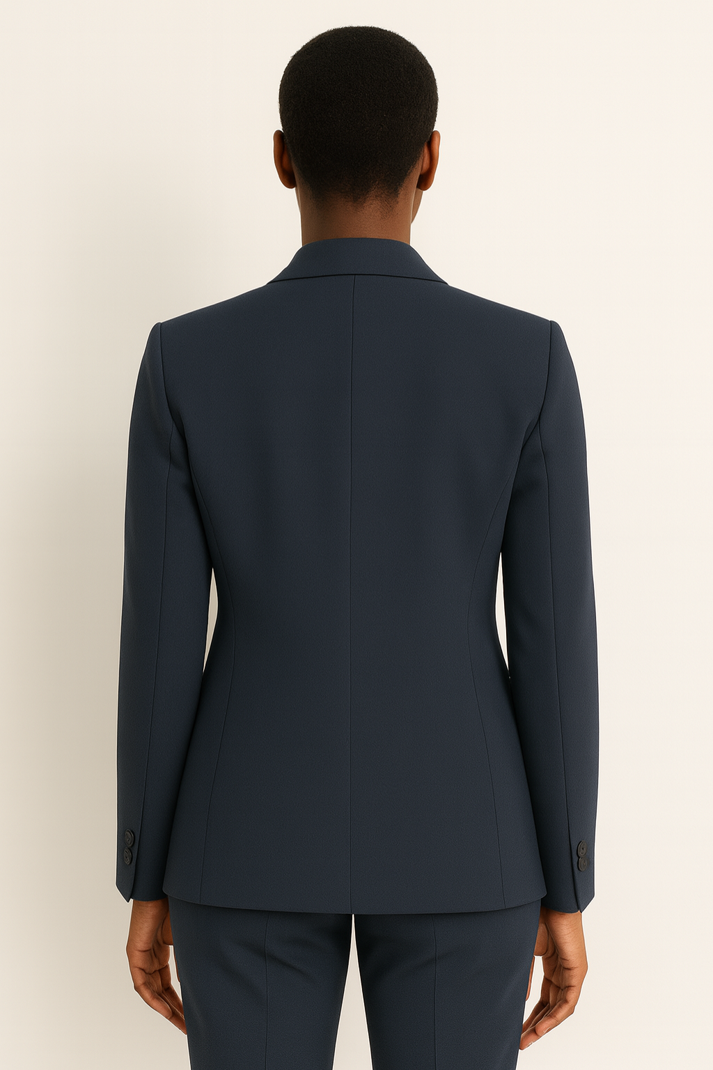 Professional Navy Business Suit with Beige Jacket