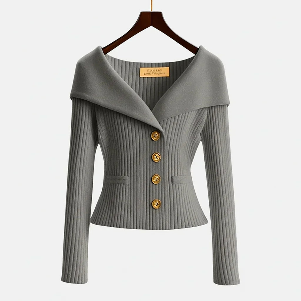 Feminine Cold Shoulder Knit Sweater for Women