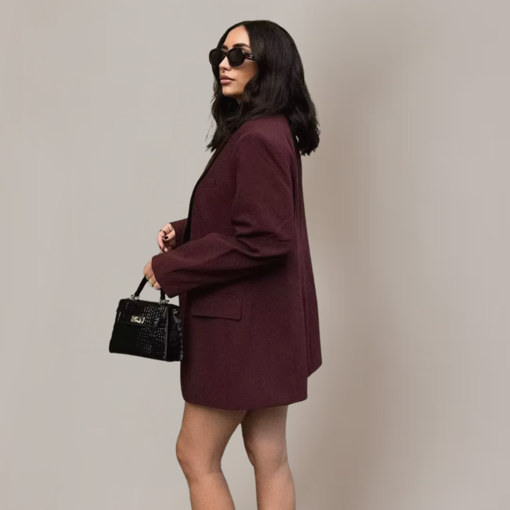 Stylish Red Jacket for Office Wear