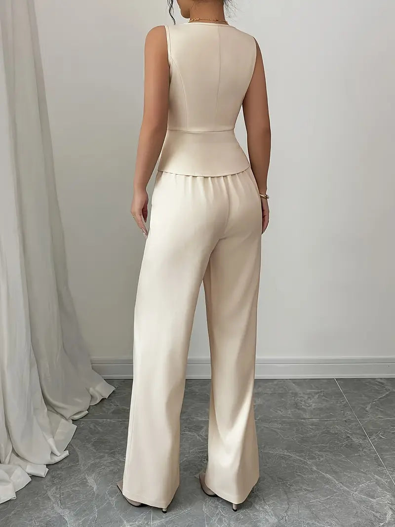 Women's Tank Top Vest and Loose Fit Pants Set