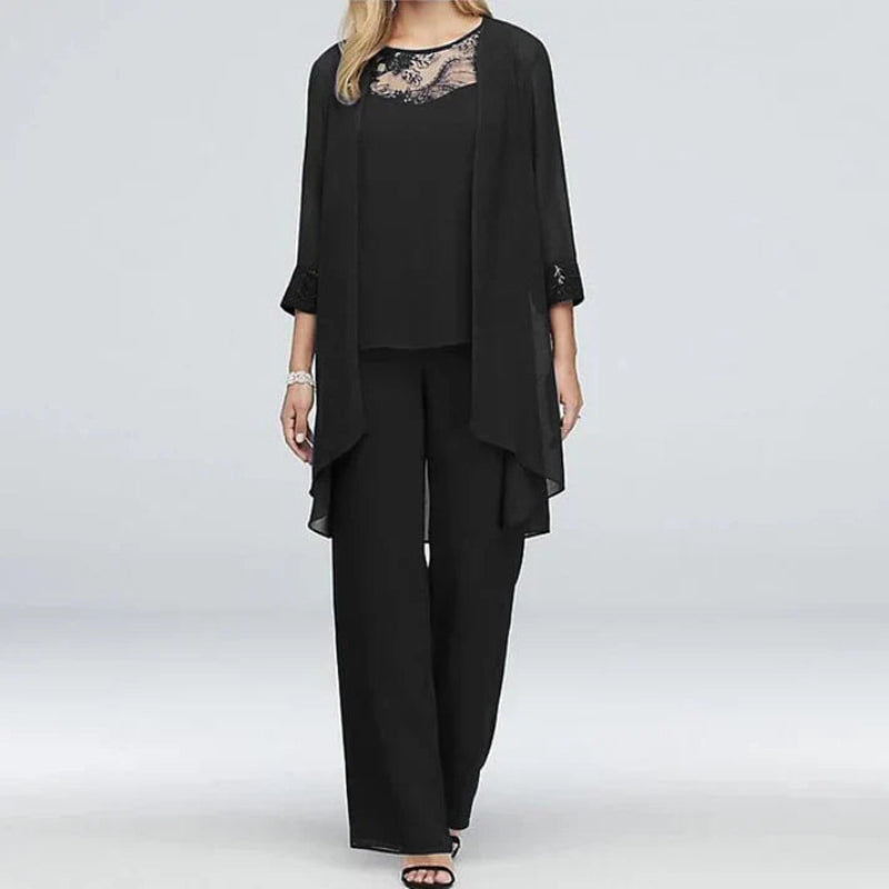 Elegant Ladies Formal Pantsuit Set