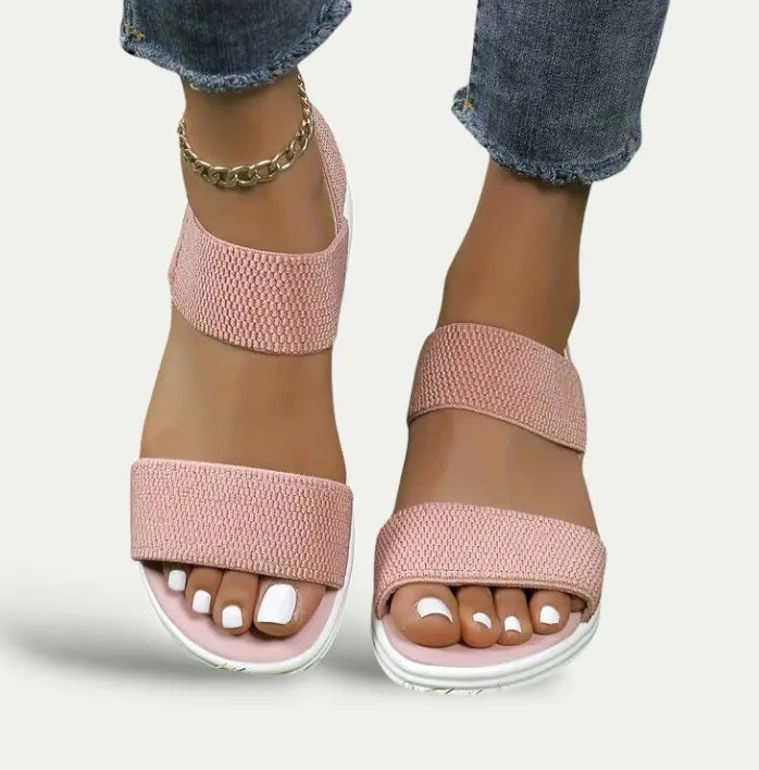Soft Women's Summer Sandals - Padded Insoles, Adjustable Straps