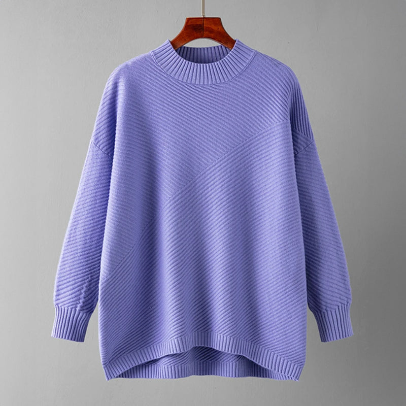 Soft Chunky Knit Crew Neck Sweater for Women