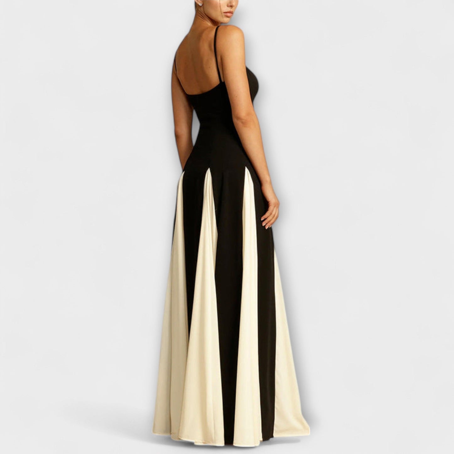 Elegant Floor Length Prom Dress with Tulle Details