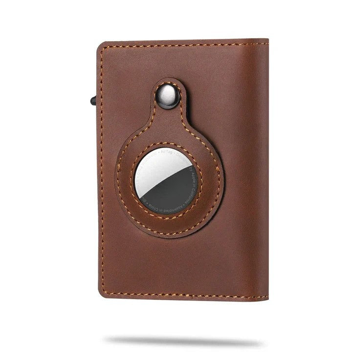 Premium Leather Phone Wallet Tracker