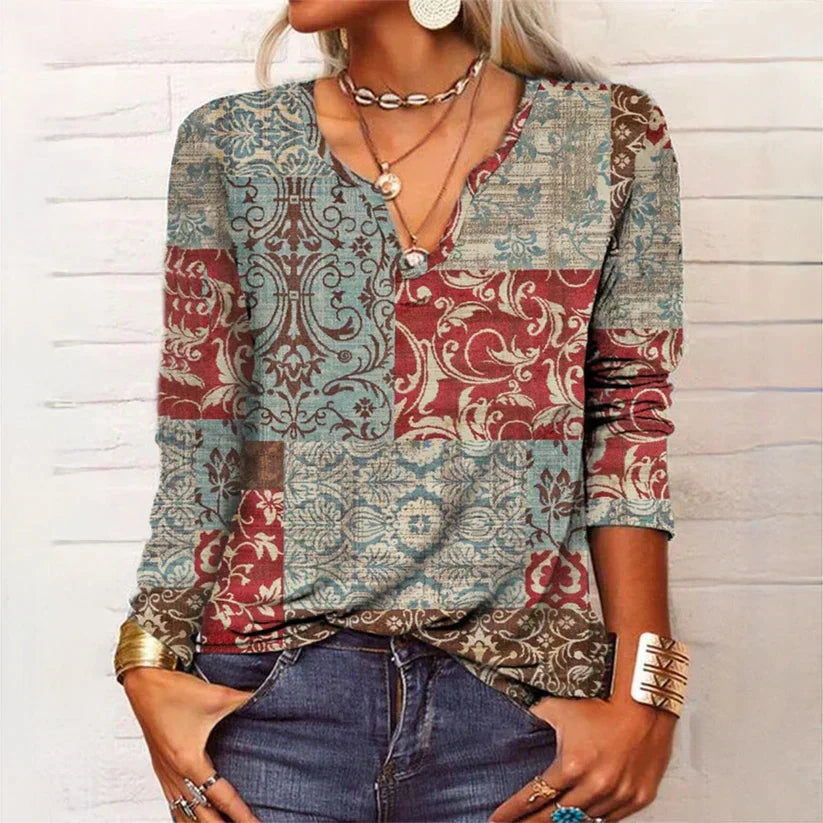Lightweight Women's V Neck Summer Top - Pexav