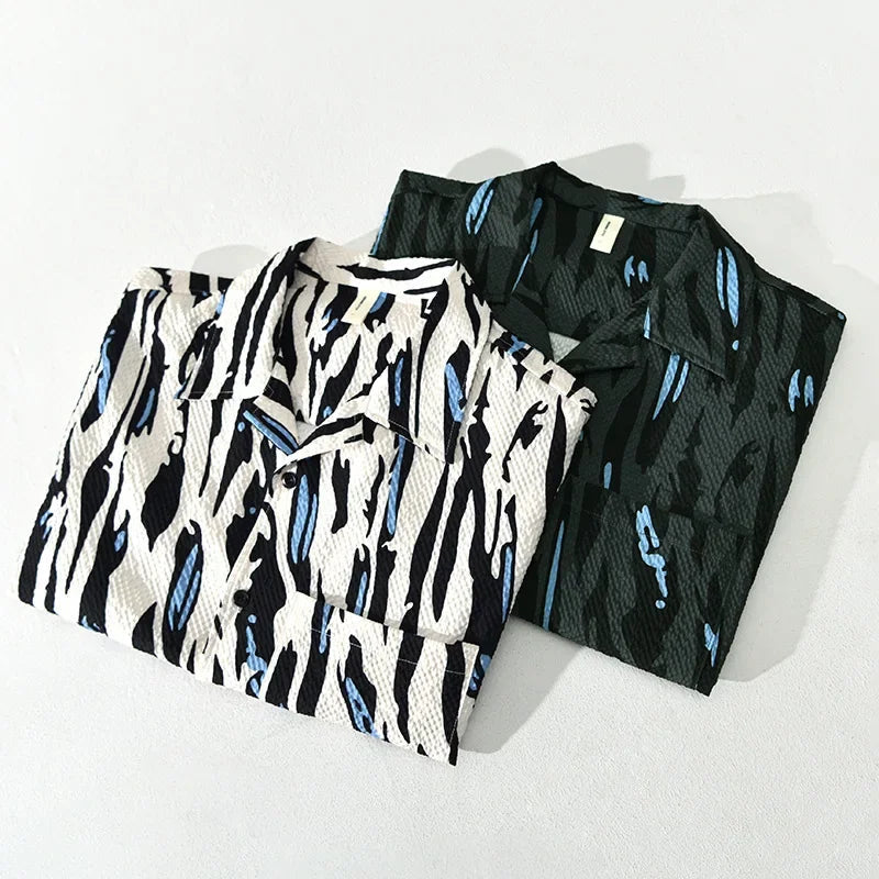 Image of Alfred | Men's Button-Down Short Sleeve Shirt