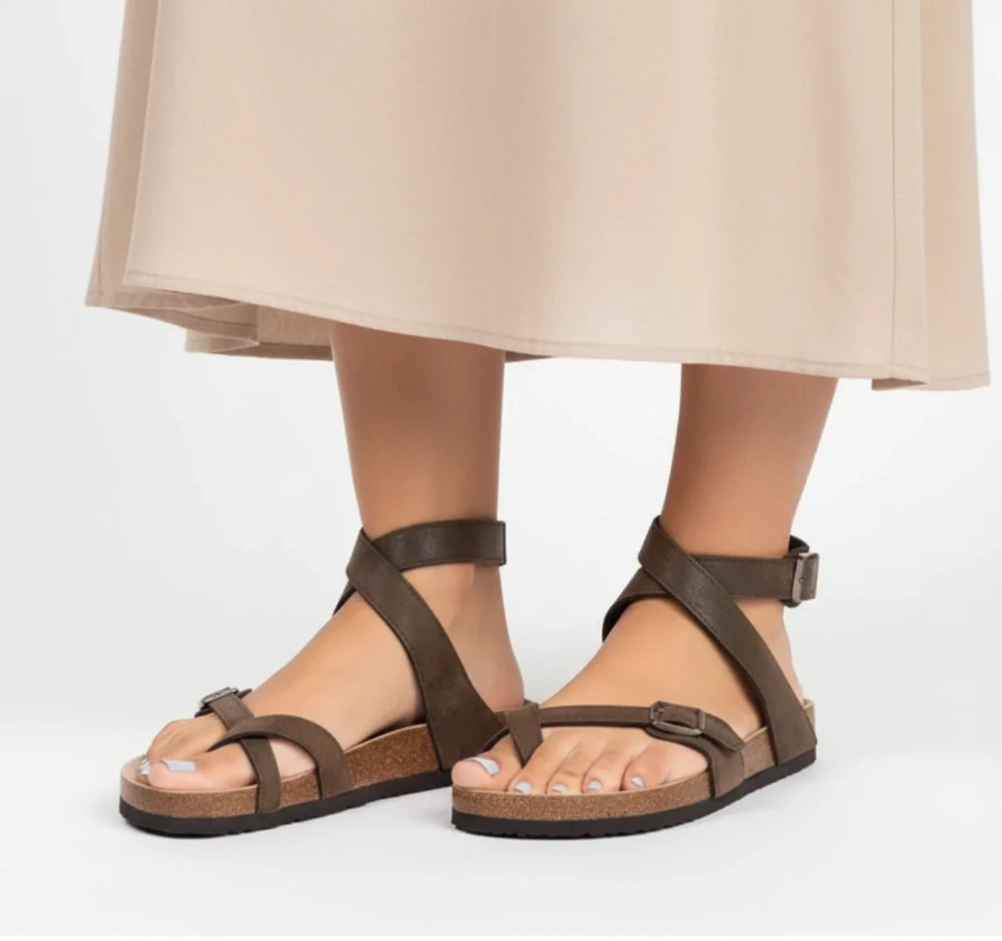 Buckle Strap Heeled Sandals for Women - Olytrend