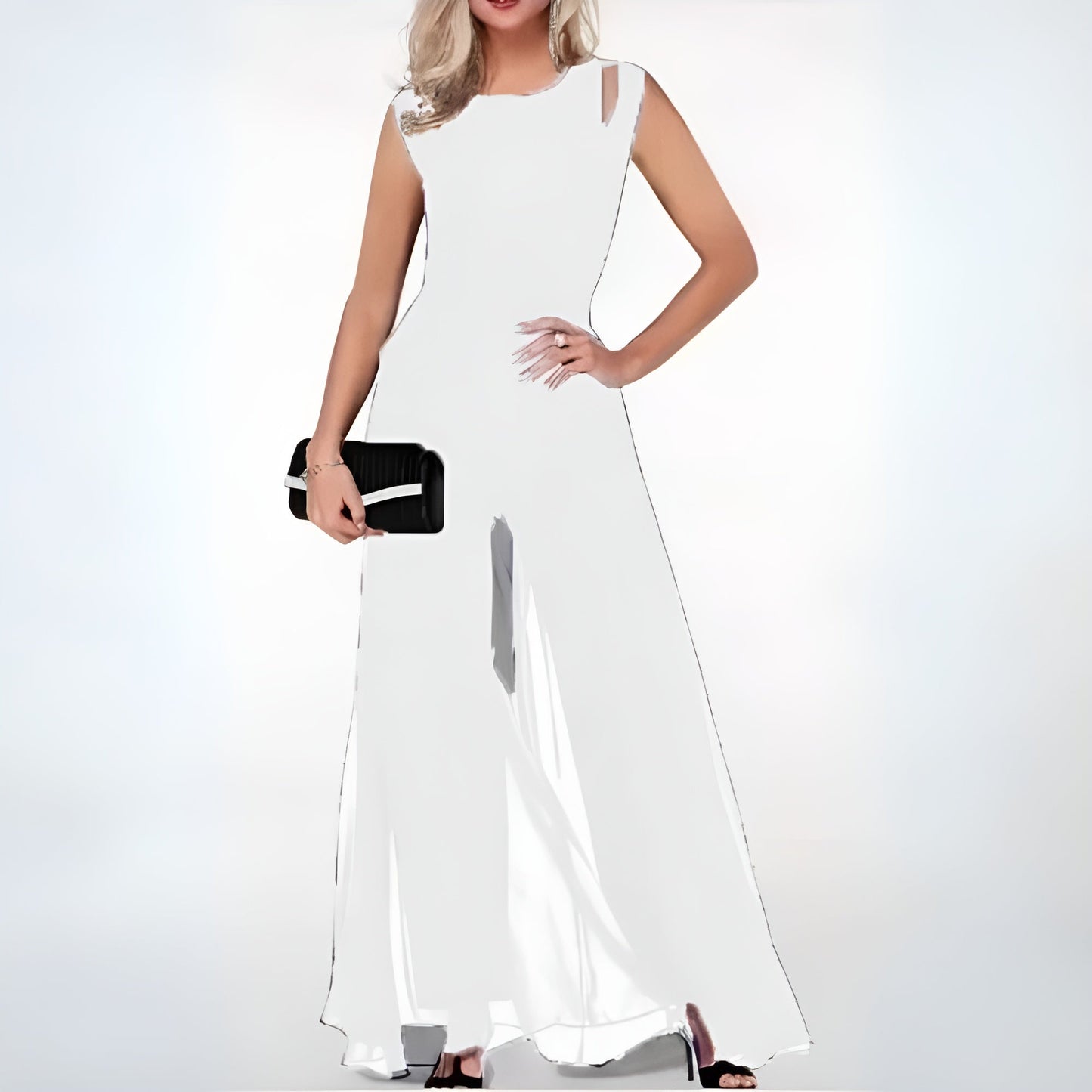 Chic Lightweight Women's Jumpsuit with Sheer Detail