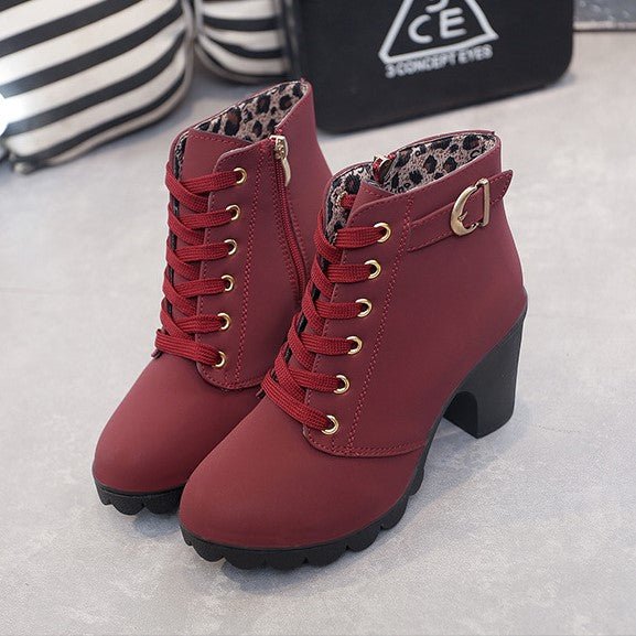 Chic Lace Up Ankle Boots for Women
