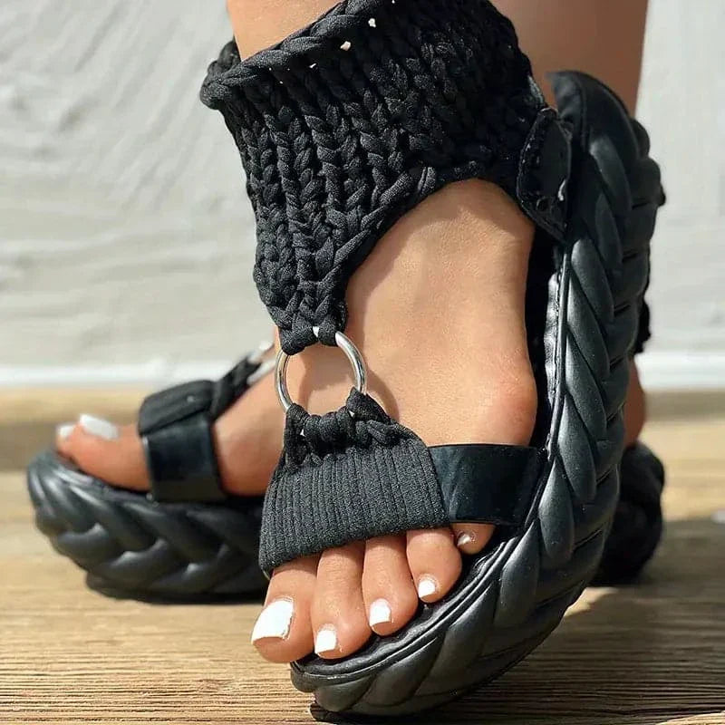 Comfortable Crochet Strap Sandals for Women