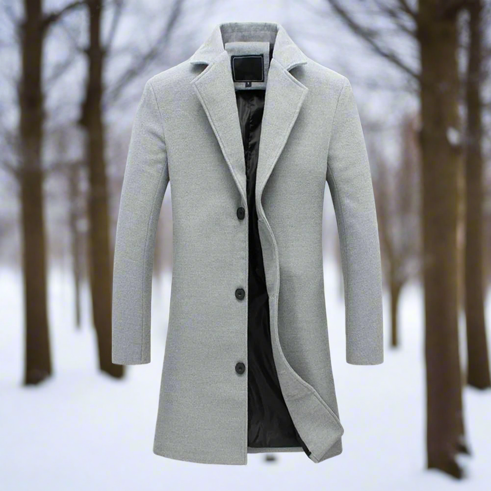 Warm Men's Classic Wool Overcoat
