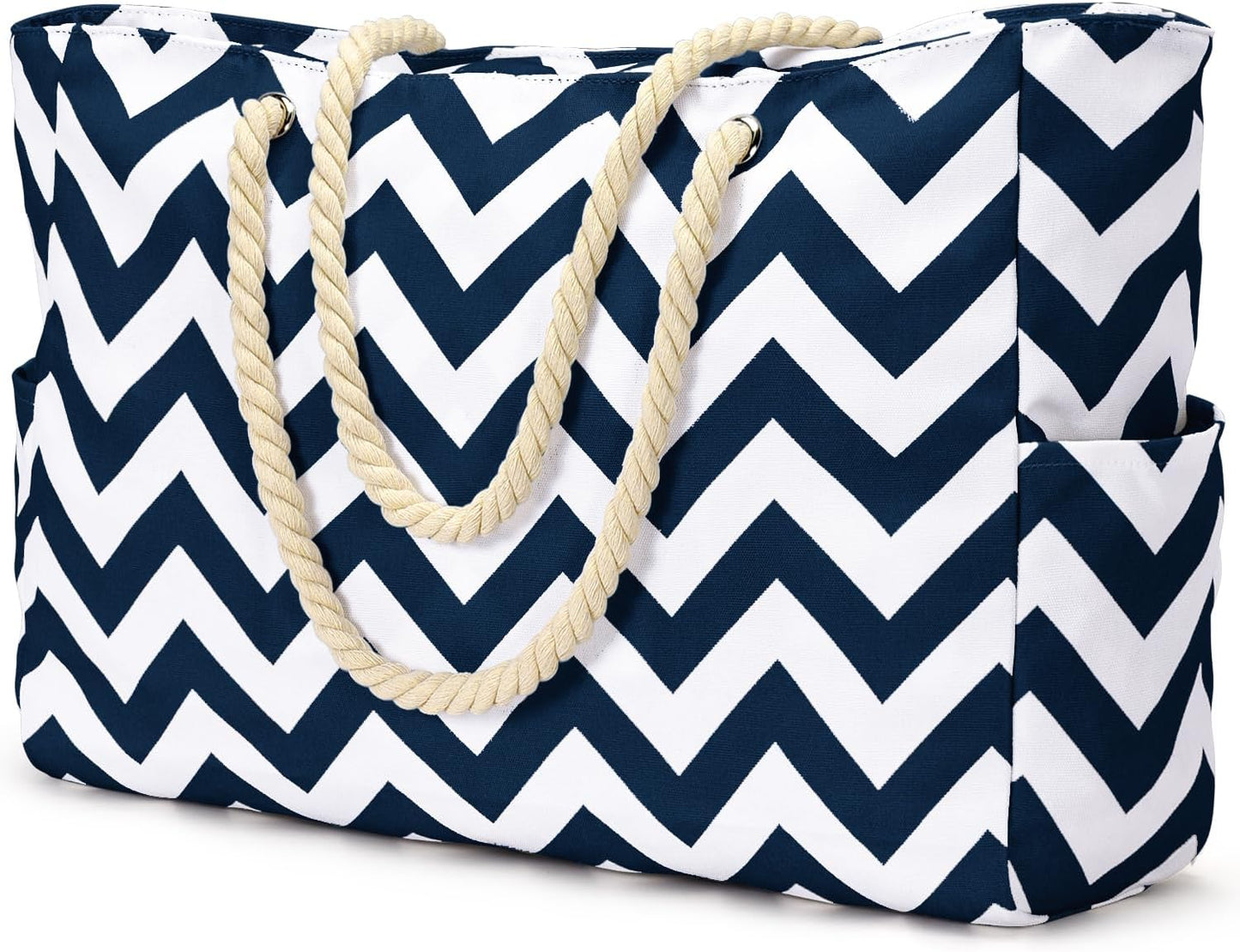 Spacious Water Resistant Tote Bag with Zipper Pocket