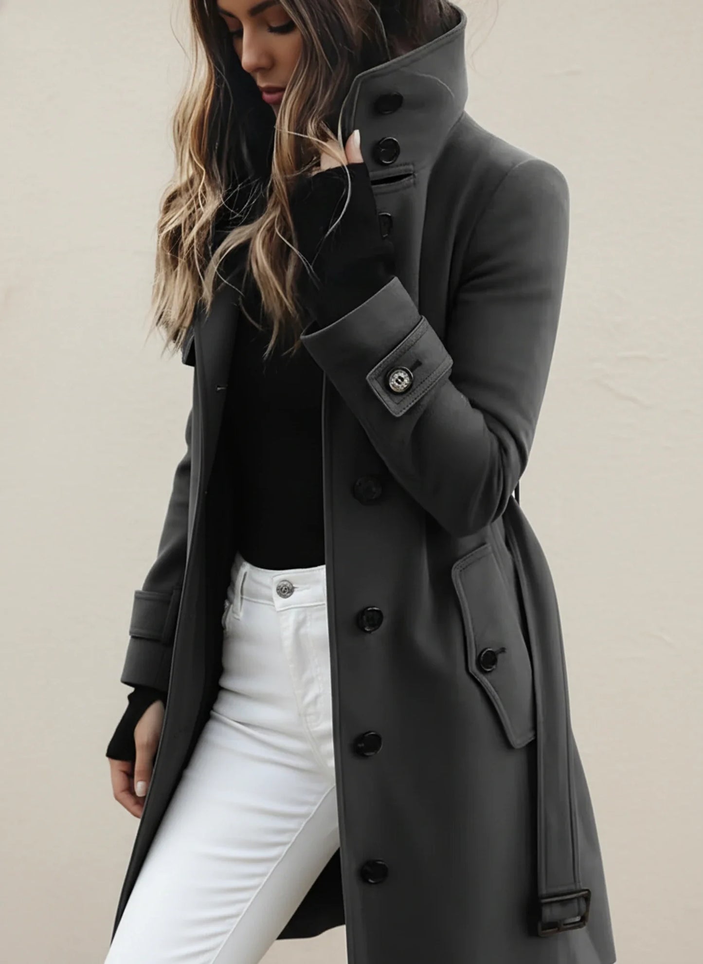 Classic Double Breasted Womens Winter Coat