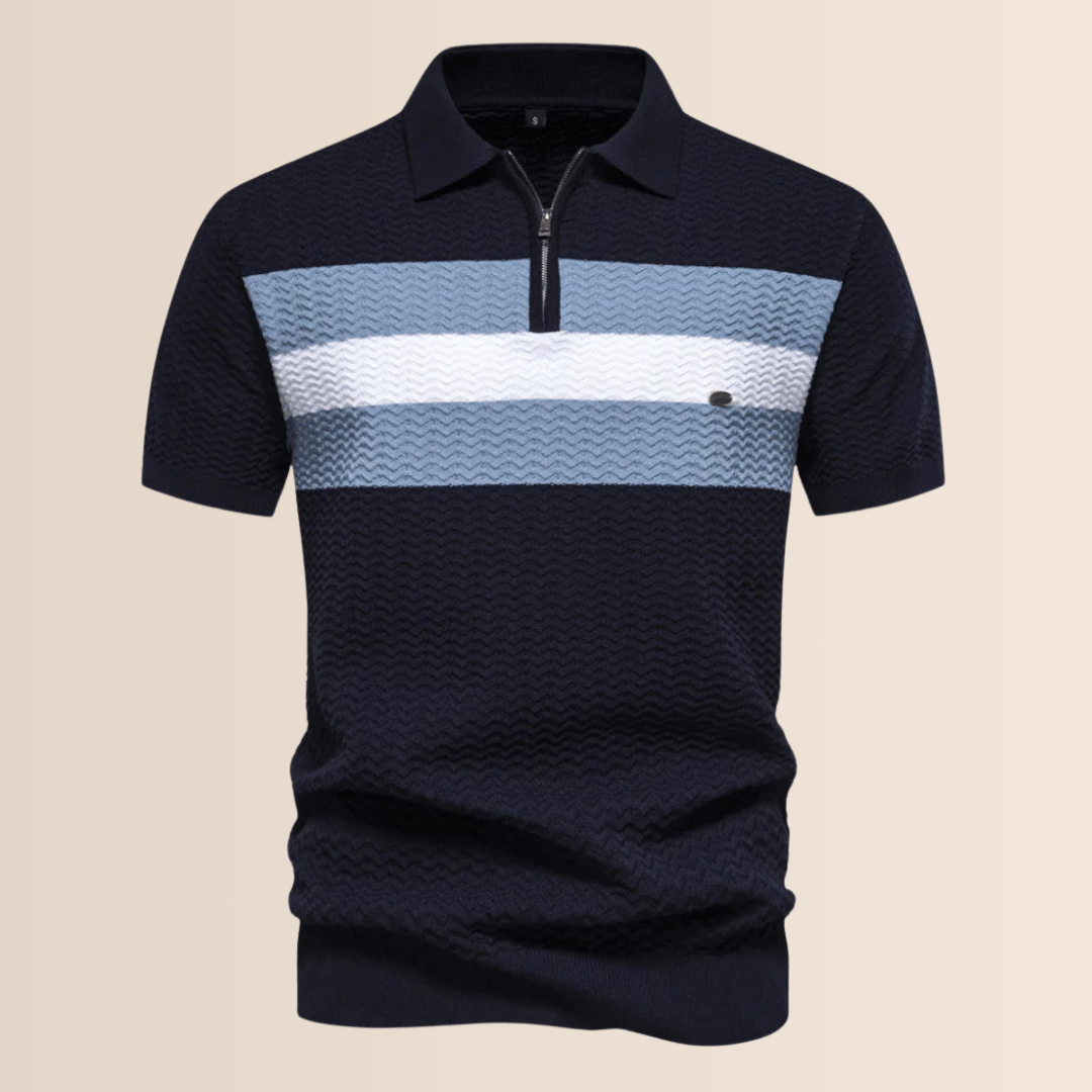 Classic Striped Men's Polo Tee