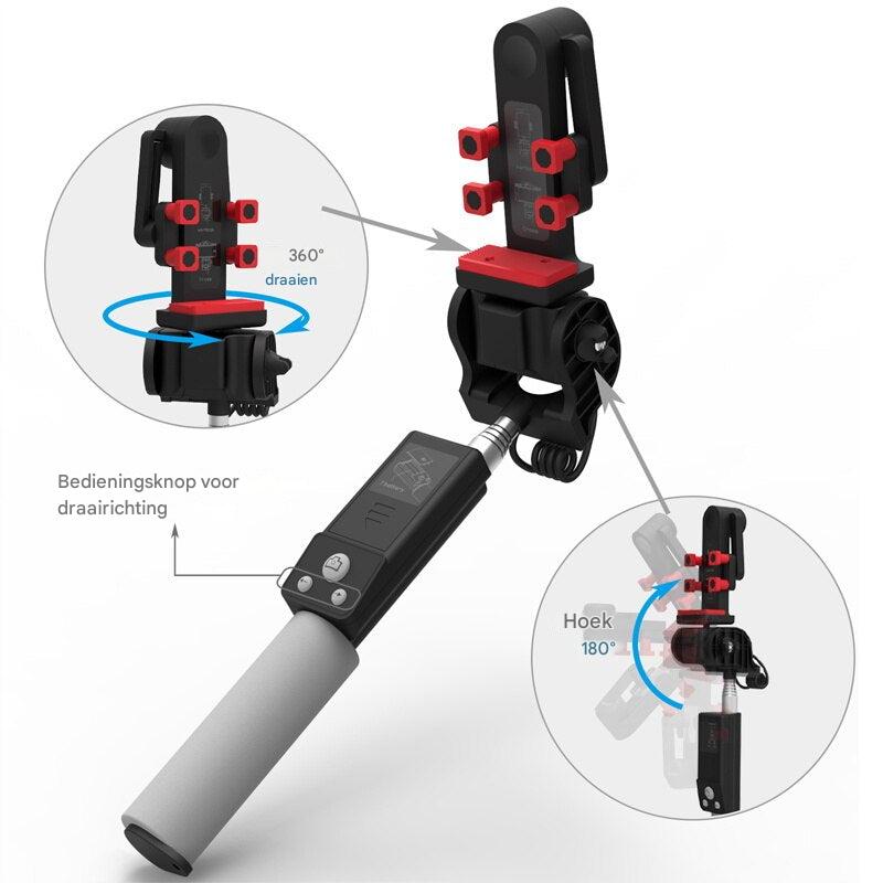 Bluetooth Selfie Stick with 360° Rotation – SpinShot-Black-The Livary