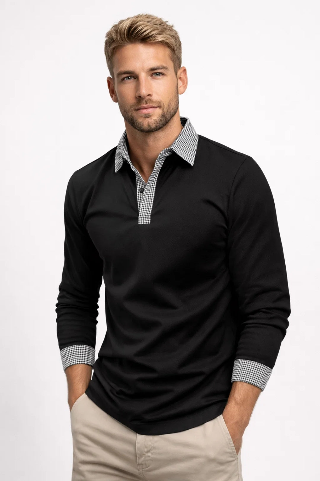 Image of Bobby | Men's Long Sleeve Polo Shirt