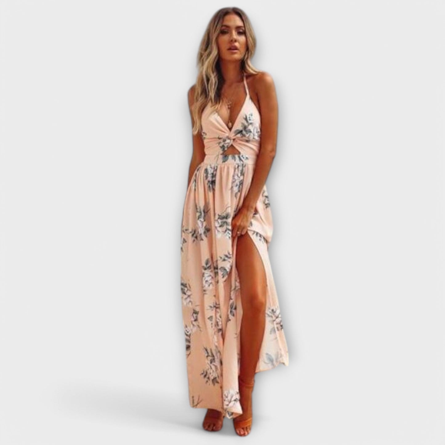 Vibrant Floor Length Party Dress for Women