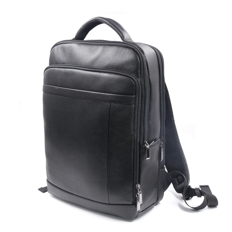 Secure Men's Leather Rucksack with Lock