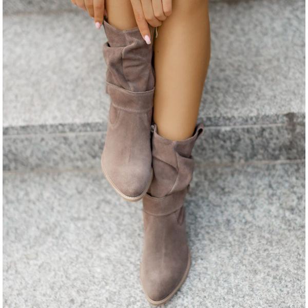 Stylish Women's Ankle Boots with Zip Detail