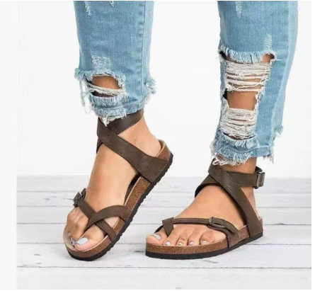 Comfortable Women's Flat Toe Ring Sandals - Olytrend