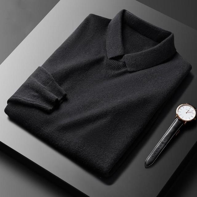 Classic Fit Crew Neck Polo Sweater