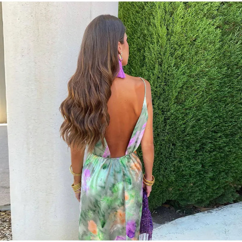 Colourful, Seductive Maxi Dress - Seraphina-S-Nora Luxe
