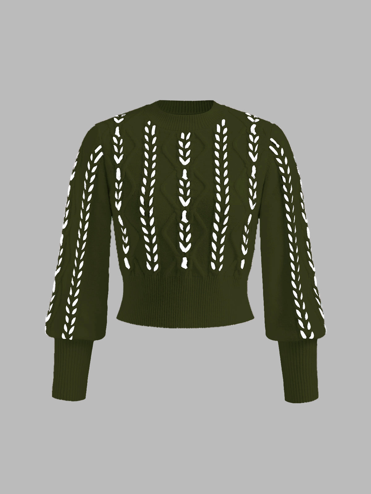 Colorblock Fit Crew Neck Sweater