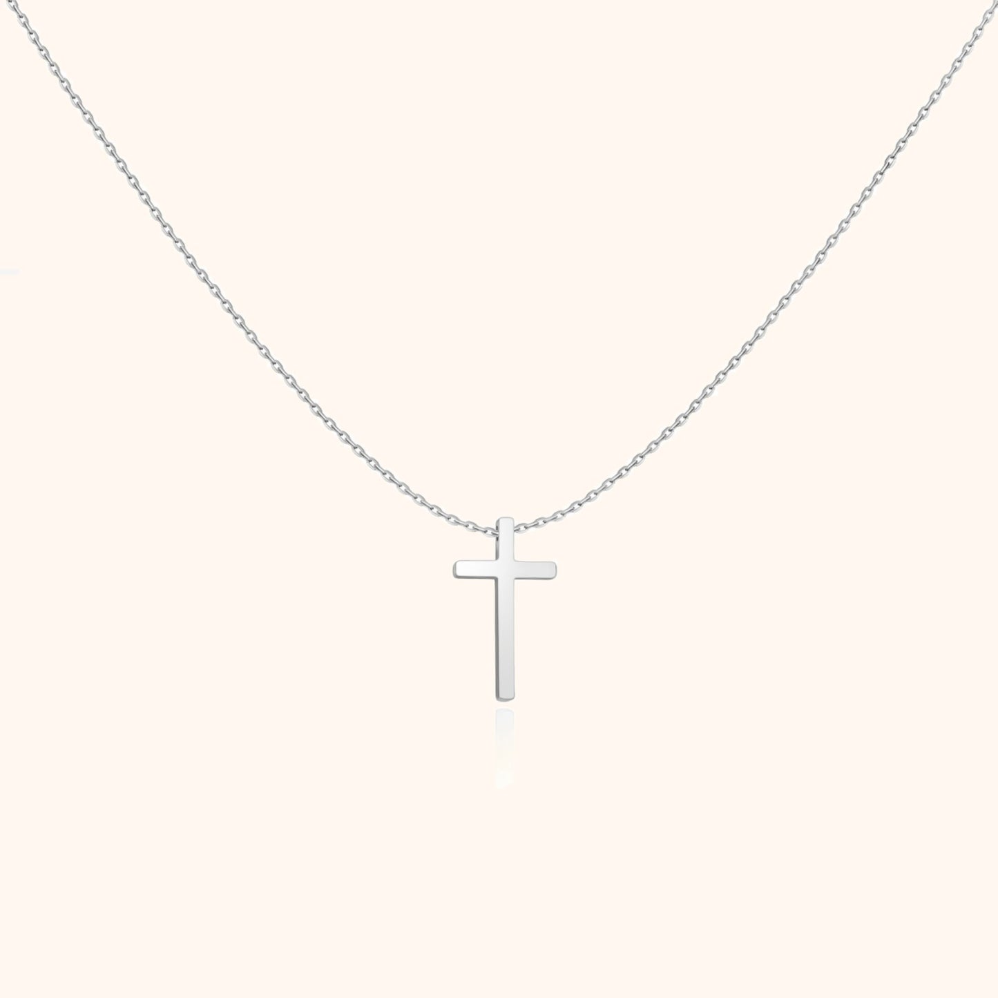 Cross Pendant Chain - Isabella-Silver-Nora Luxe