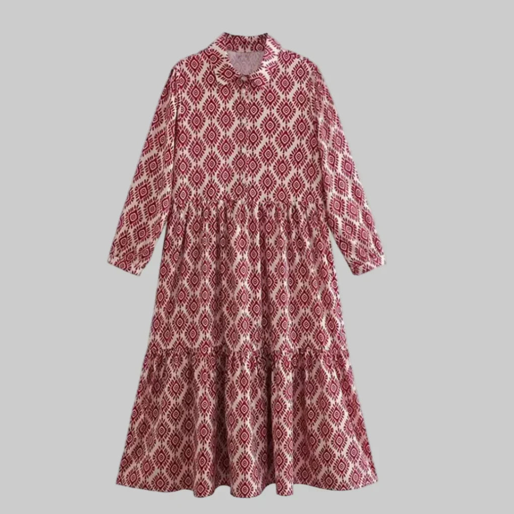 Ladies Graphic Print Maxi Dress